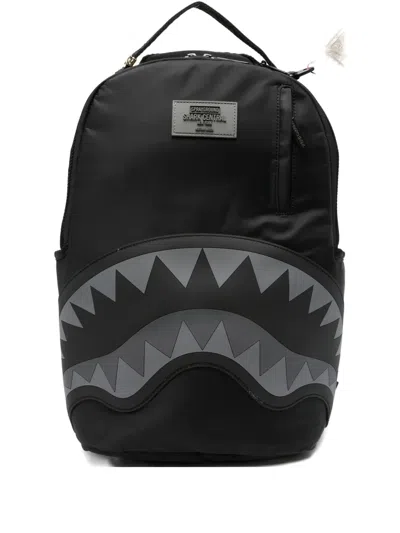 Sprayground Lights Out Sharks In Paris Shark-tooth Backpack In Black