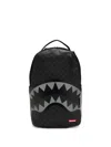 Sprayground Lights Out Sharks In Paris Shark-tooth Backpack In Black