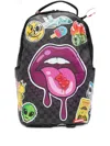 Sprayground Lips Smack Down Dlxsv Backpack In Black