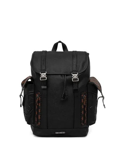 Sprayground Logo-plaque Backpack In Black