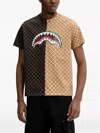 Sprayground Logo-print Patterned T-shirt In Multi