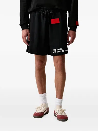Sprayground Logo-print Drawstring Shorts In Black