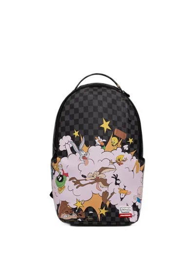 Sprayground Looney Tunes Checkerboard-print Backpack In Black