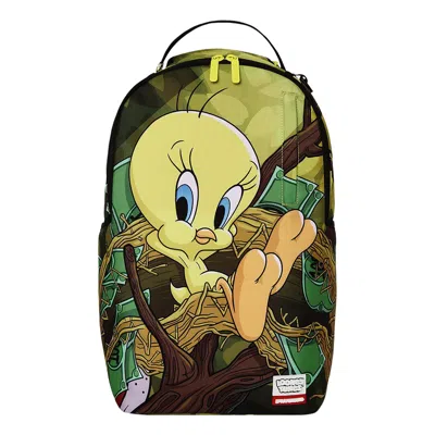 Pre-owned Sprayground Looney Tunes Tweety Cash Nest Backpack 'green' | Men's Size Onesize
