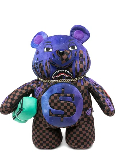 Sprayground Lost In Space Drip Moneybear Teddy Bear Backpack In Brown