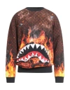 Sprayground Man Sweatshirt Brown Size Xxl Cotton In Brown