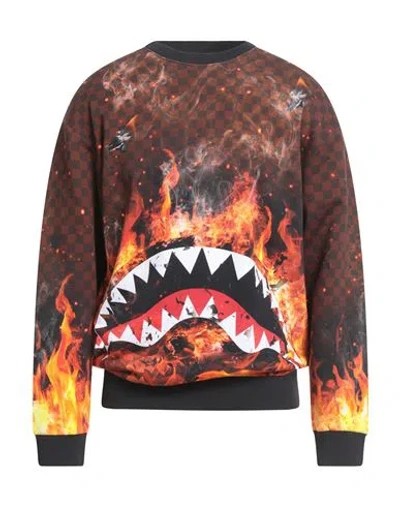 Sprayground Man Sweatshirt Brown Size Xxl Cotton
