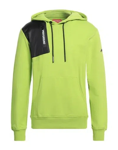 Sprayground Man Sweatshirt Lime Green Size M Cotton, Polyester