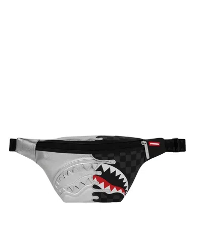 Sprayground Marsupio Silver Side Drip Savvy In Black