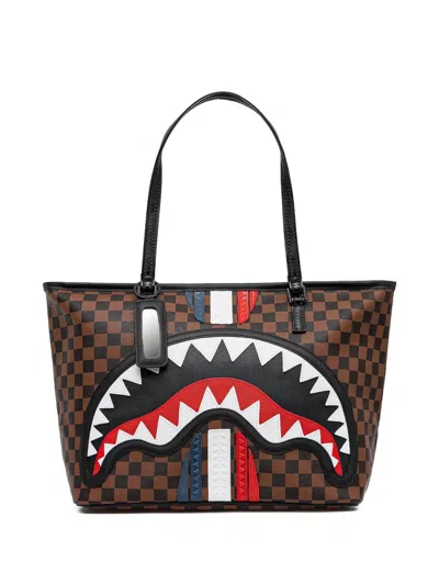 Sprayground Medium Machine Francaise Tote Bag In Brown