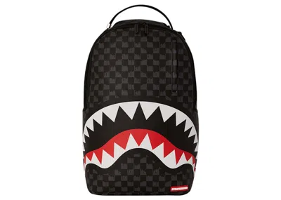 Pre-owned Sprayground Men's  Drip Check Shark Backpack In Black