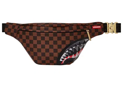 Pre-owned Sprayground Men's  Sip Lenticular Chomp Savvy Crossbody In Brown