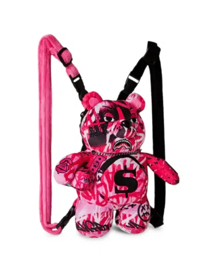 Sprayground Mini Afterglow Skyglow Bear Cub Backpack In Pink