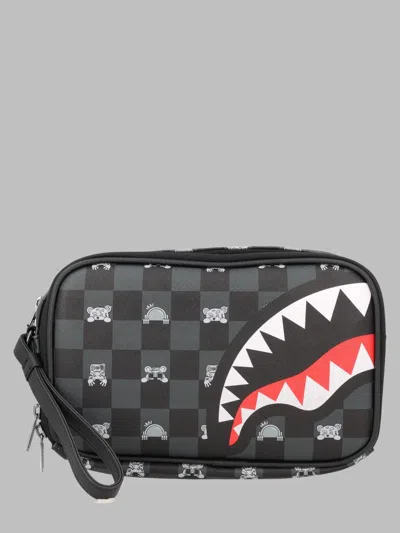 Sprayground Mini Character Check Toiletry Clutch In Multicolour