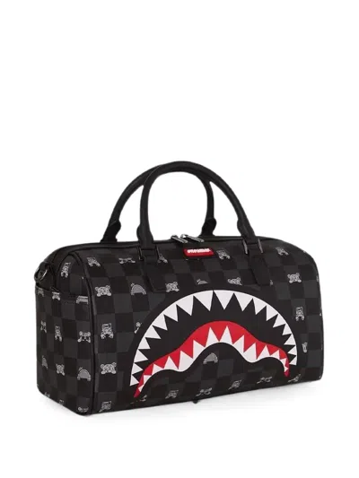 Sprayground Mini Check-pattern Tote Bag In Black