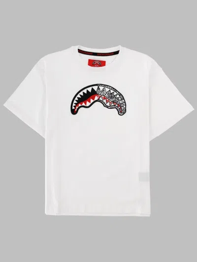 Sprayground Mini Shark Sketch T-shirt For Kids In Multicolour