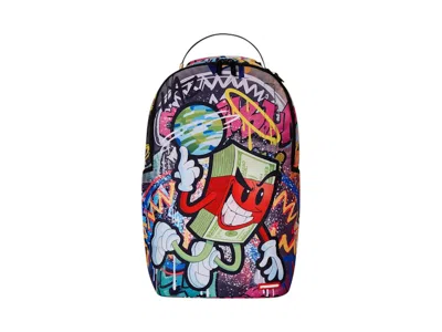 Pre-owned Sprayground Money Makes The World Go Round Dlxv Backpack In Multi