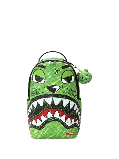 Sprayground Kids' Moneybear Doodle Backpack In Green
