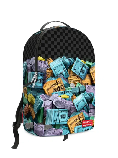 Sprayground Monopoly Money-print Backpack In Black