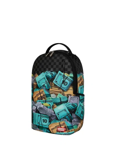 Sprayground Monopoly Stack Up Checkered Backpack In Multi