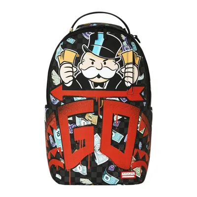 Pre-owned Sprayground Monopoly Time To Go Backpack 'multicolor' | Multi-color | Men's Size Onesize