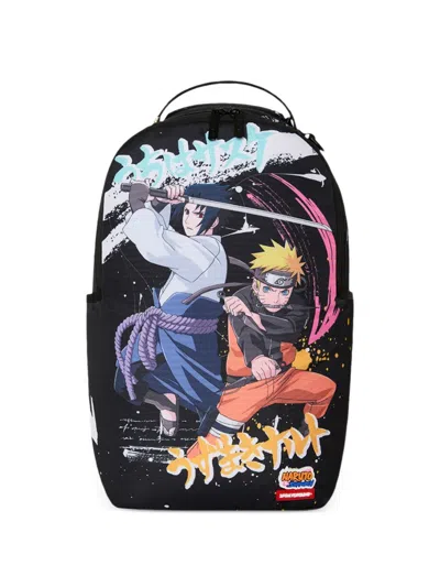 Sprayground Kids' Naruto Back To Back Attack Graphic-print Backpack In White
