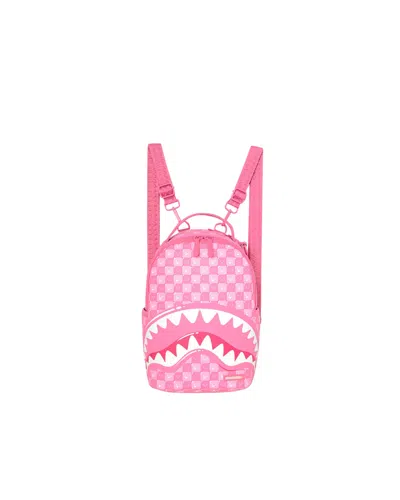 Sprayground New Check Faces Print Backpack In Pink