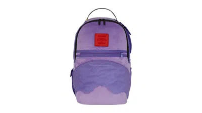 Pre-owned Sprayground Nooo Way!!! A Reversible Backpack Purple Velour To Og Sharks In Paris Backpack In Multi