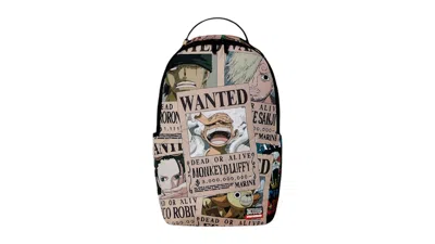 Pre-owned Sprayground One Piece Wanted Shark Posters Backpack In Multi