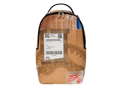 Pre-owned Sprayground Overnight Delivery Backpack In Brown