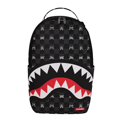 Pre-owned Sprayground Peeking Character Check Dlxsv Bag 'black' | Men's Size Onesize