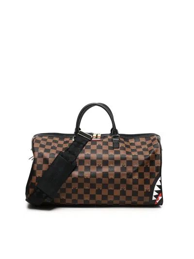 Sprayground Peeking Character Check Travel Bag