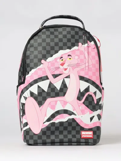 Sprayground Pink Panther On The Run Check Print Backpack In Red