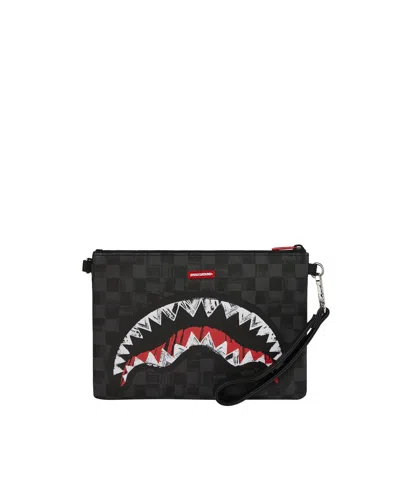 Sprayground Pochette Scribble Shark Crossover In Multi