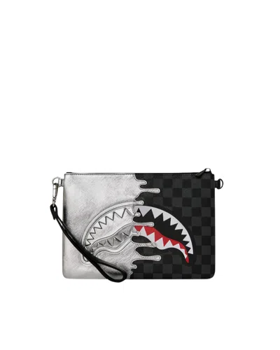 Sprayground Pochette Silver Side Drip Crossover In Black
