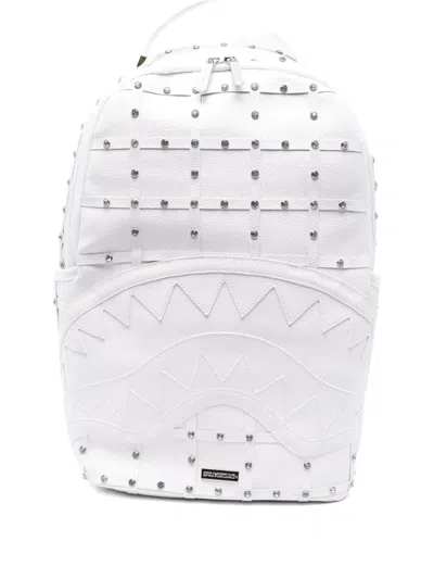 Sprayground Precious Check Dlxsv Backpack In White