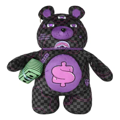 Sprayground Purple Slime Shark Moneybear Backpack 'black Purple'