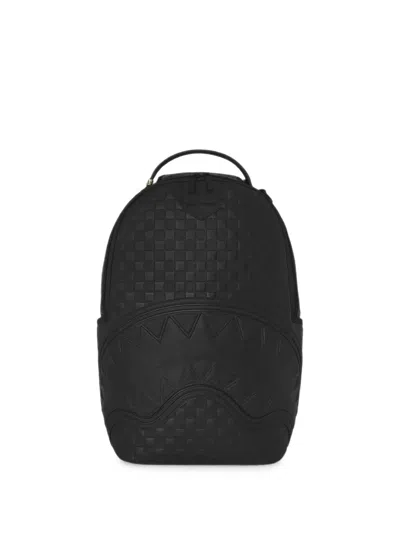 Sprayground Raised-check Backpack In Black