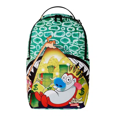 Pre-owned Sprayground Ren & Stimpy Hidden Gold Mine Dlxr Backpack 'multicolor' | Multi-color | Men's Size Ones