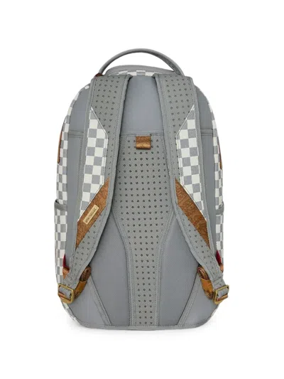 Sprayground Ritz Riviera Embossed Checkered Backpack In White