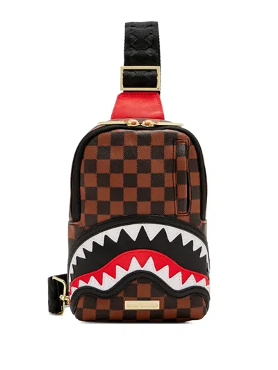 Sprayground Sawtooth Sharks In Paris Backpack In Brown