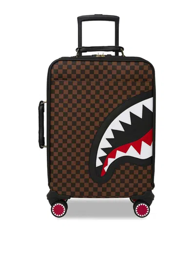 Sprayground Sawtooth Sharks In Paris Carry-on Luggage In Brown