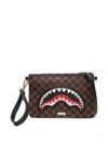 Sprayground Pochette Sawtooth Sharks In Paris Crossover In Brown