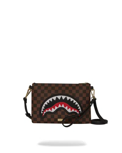 Sprayground Sawtooth Sharks In Paris Crossover Clutch In Multi