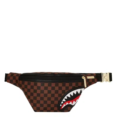 Sprayground Sawtooth Sharks In Paris Savvy Crossbody In Brown