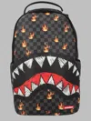 Sprayground Scribble Fire Check Backpack In Multicolor