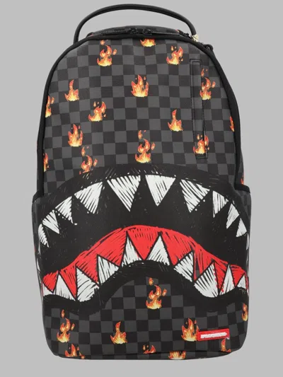 Sprayground Scribble Fire Check Mini Backpack For Kids In Multi