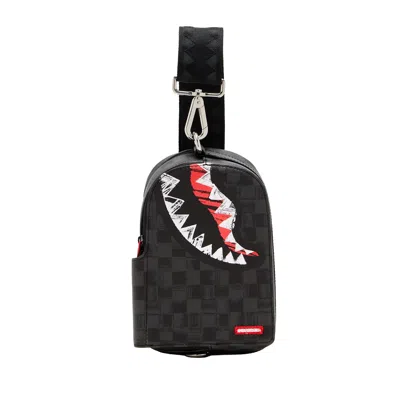 Sprayground Scribble Shark Backpack Sling In Black