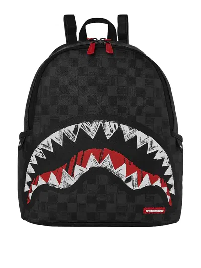 Sprayground Scribble Shark Savage Backpack In Black