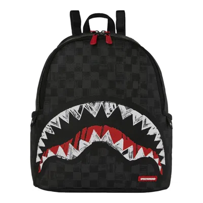 Sprayground Scribble Shark Savage Backpack In Black